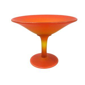 Dish Candy Nut Compote Retro Pedestal Style Matte Finish